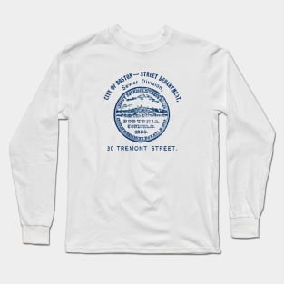 19th C. Seal of the City of Boston Sewer Division Long Sleeve T-Shirt